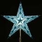 Preview: Mandala Glitter turqoise - Foldable glowing star, paper poinsettia with 5 points, 60 cm